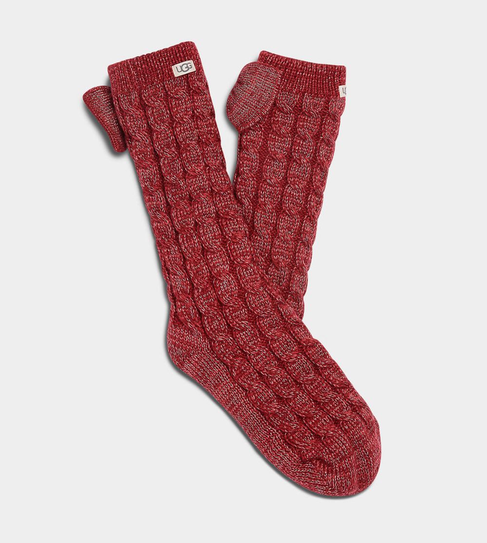 Ugg Socks Canada - Ugg Women's Laila Bow Fleece Lined Burgundy